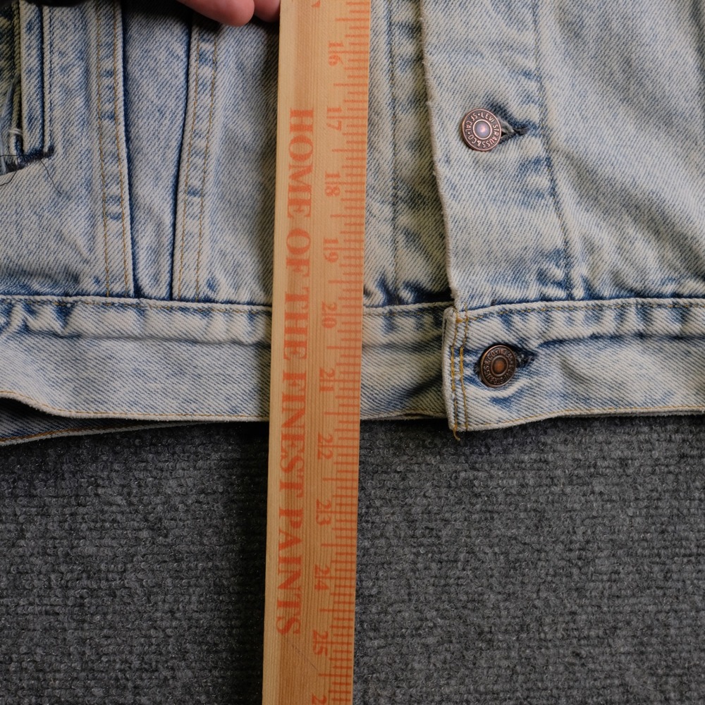 Vintage Levis Jacket Mens Large Blue Denim Light Wash 70507-0219 Made in USA 90s - Picture 6 of 11